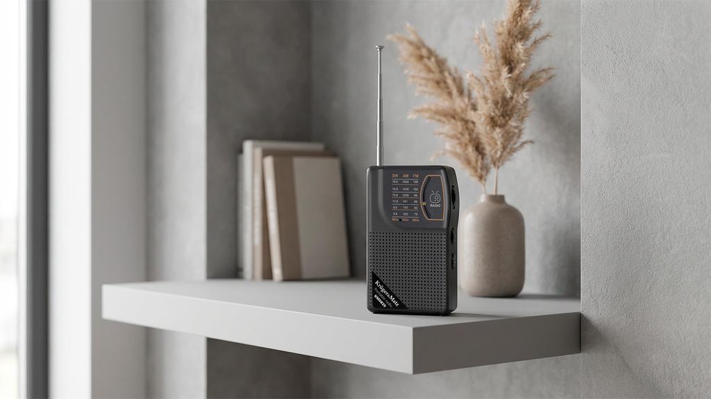Radio przenośne analogowe kompaktowe Kruger&Matz AM/FM akumulator jack 3,5