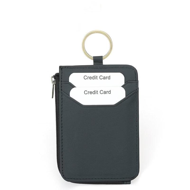 DAXTE CQ-522 Кожаный держатель для карт на молнии