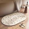 Imitation cashmere bathroom floor mat  absorbent foot mat  carpet