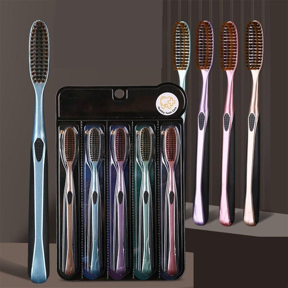 5PCS Large Long Head Huge Head Toothbrush Whitening Teeth Cleaning Brush for Daily Use