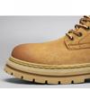 Men's High-Top Boots Genuine Leather Breathable Work Boots Trendy Autumn Winter Ankle Boot