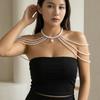 Beads Imitation Pearl Shoulder Chain Gold Chain Bridal Tassel Necklace  Wedding Occasions