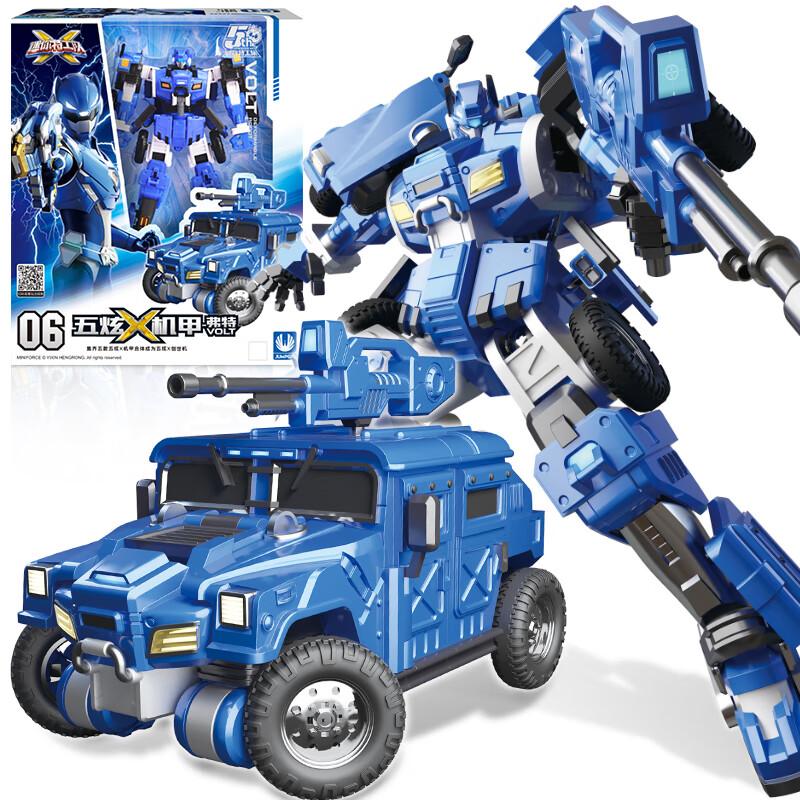 ABS Mini Force Deformation Robot To Car Toys Action Figures Mini Force X Simulation Car Airplane Mini Agent Toy