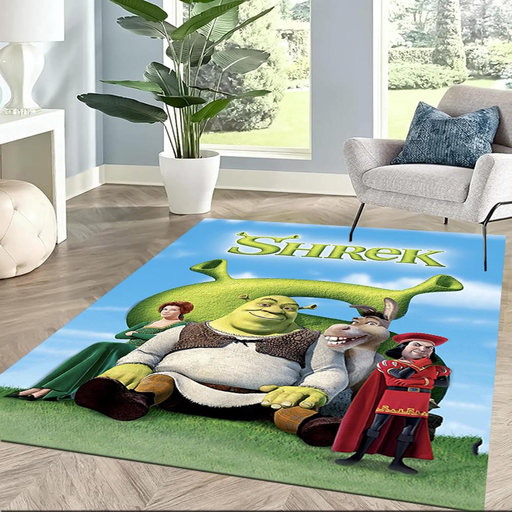 Shrek's Epic Adventures Square Rugs Are a Great Choice for Living Rooms, Bedrooms, Home Décor, and As Gifts.