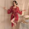 Fan Lei Erotic Underwear Women's Classical Bridal Uniform Perspective Belly Pocket Hanfu