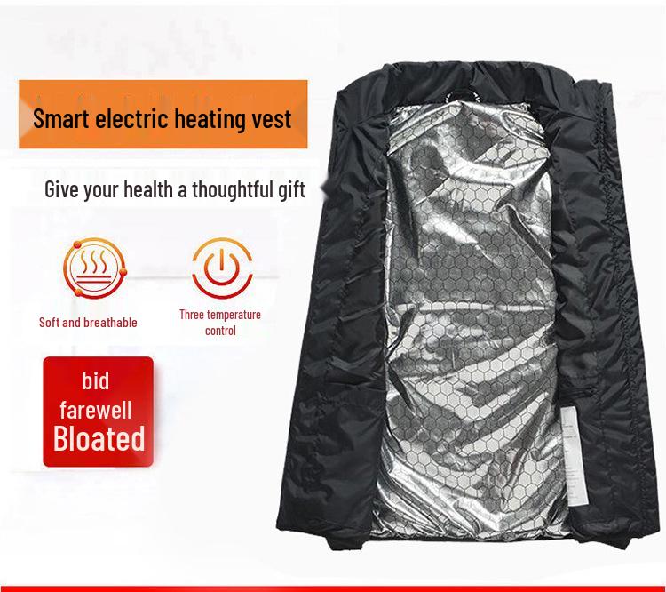 Men's USB-Charged Multi-Zone Intelligent Heating Vest - Constant Temperature