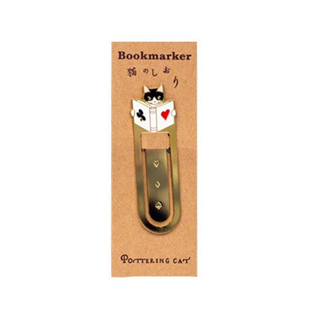 Stationery Japanese Animals Cartoon Reading Bookmark Metal Bookmark Kittens Book Mark Cat Bookmark