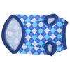 Pet Pig Spring Summer Sleeveless TShirt Pet Vest Sweatshirt Rhombus Pattern Clothes(Blue M)