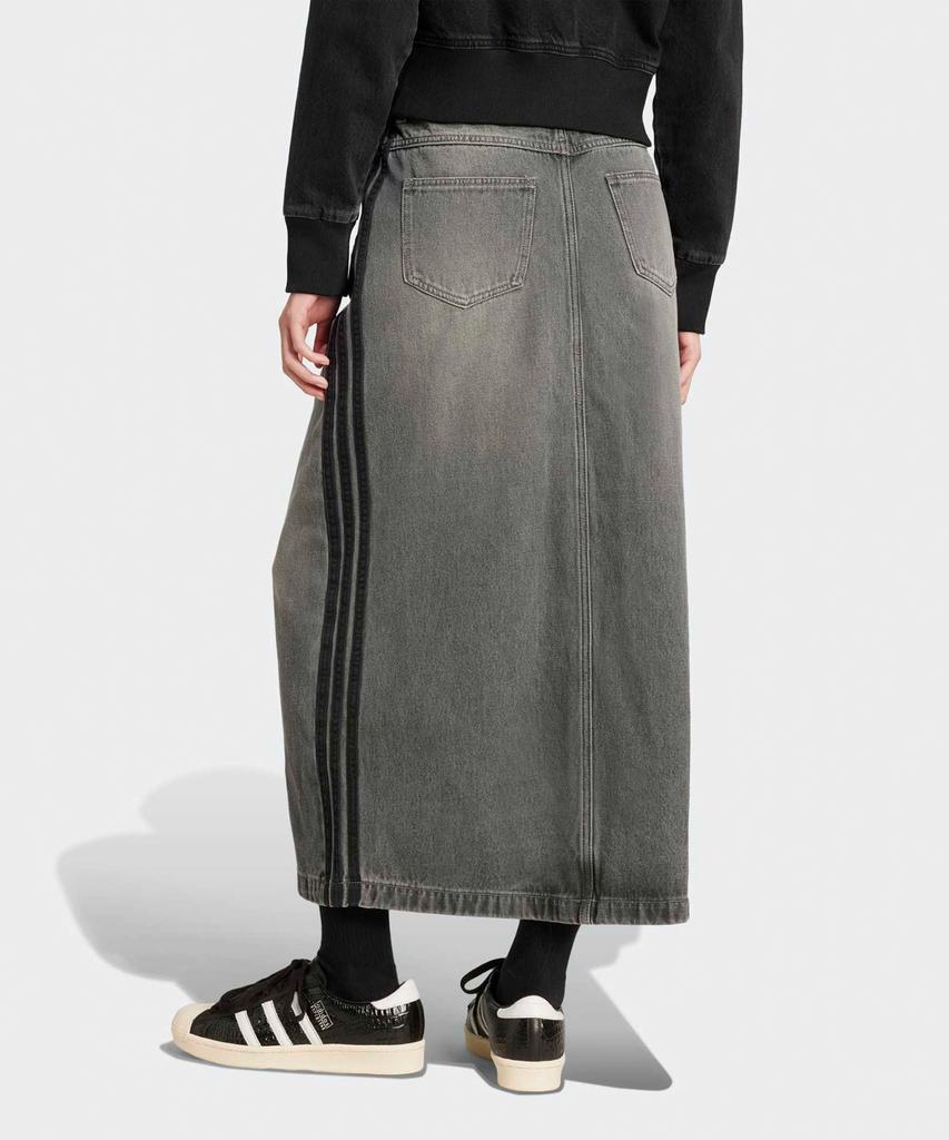 Adidas 3-Stripe Denim Long Skirt - Charcoal Black / Jw2659