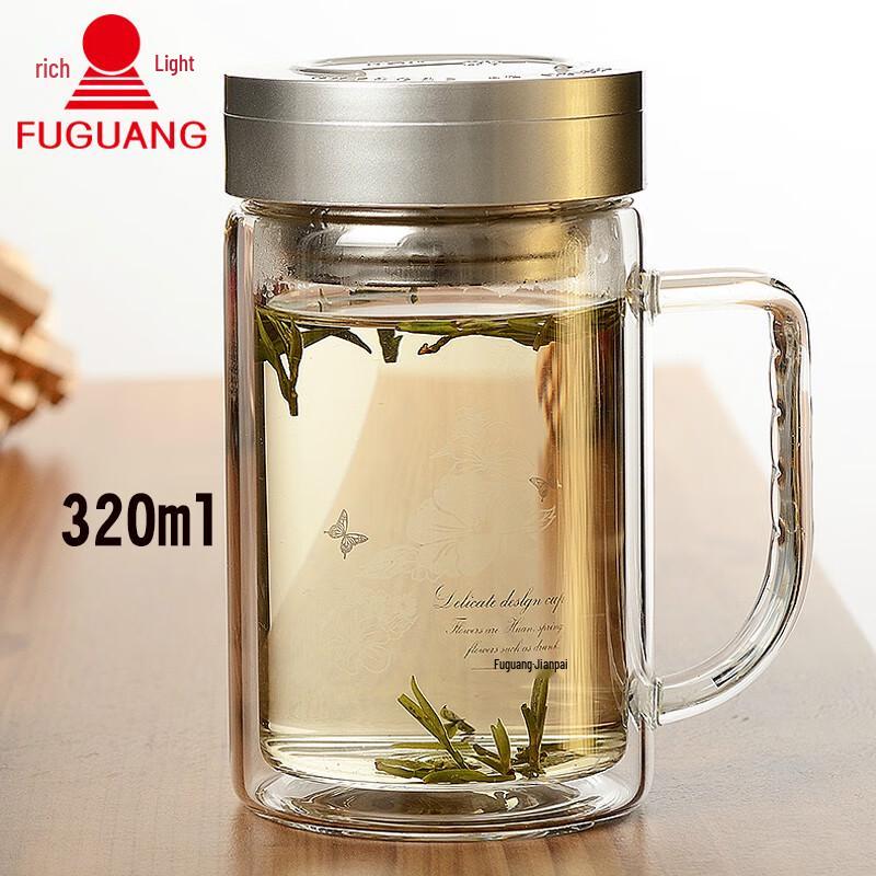 Fuguang Стеклянная бутылка для воды с двойными стенками и инфузером