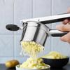 Stainless Steel Potato Masher with Replaceable Sieves for Baby Food and Kitchen Use