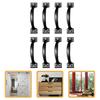 6pcs/8pcs/10pcs/12pcs Iron Door Handles Metal Door Pull Knobs Cabinet Drawer Pulls Barn Cupboard Knob Dresser Sliding Grips
