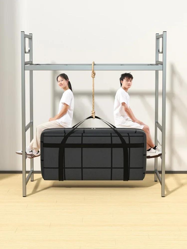 Portable Large Capacity Folding Clothing Storage Bag Hand-Held Duffel Bag Double Zipper Padded Bag Wardrobe Organizer Moving Bag