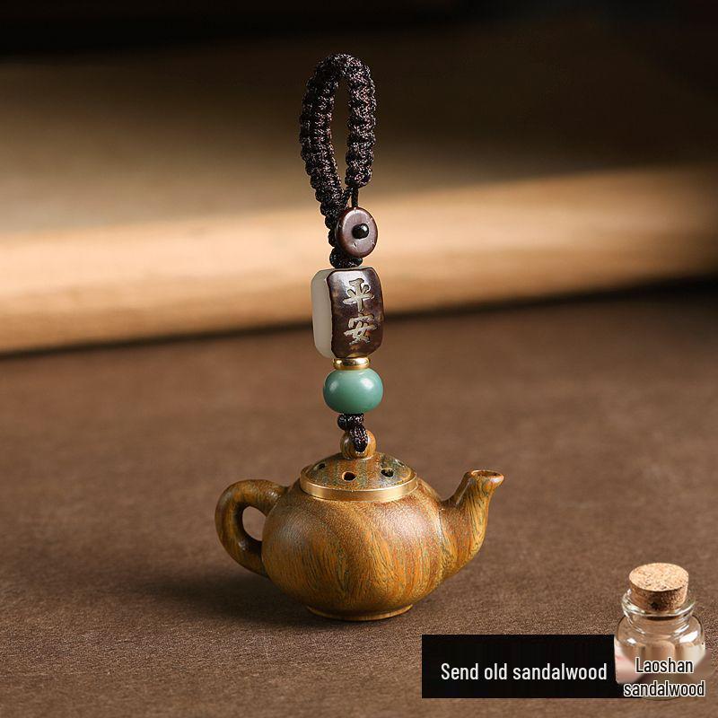 

Green Sandalwood Teapot Keychain & Phone Charm