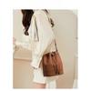 New Contrasting Color Drawstring Women's Bucket Bag Fashionable Texture Handbag Bag One Shoulder Crossbody Bag