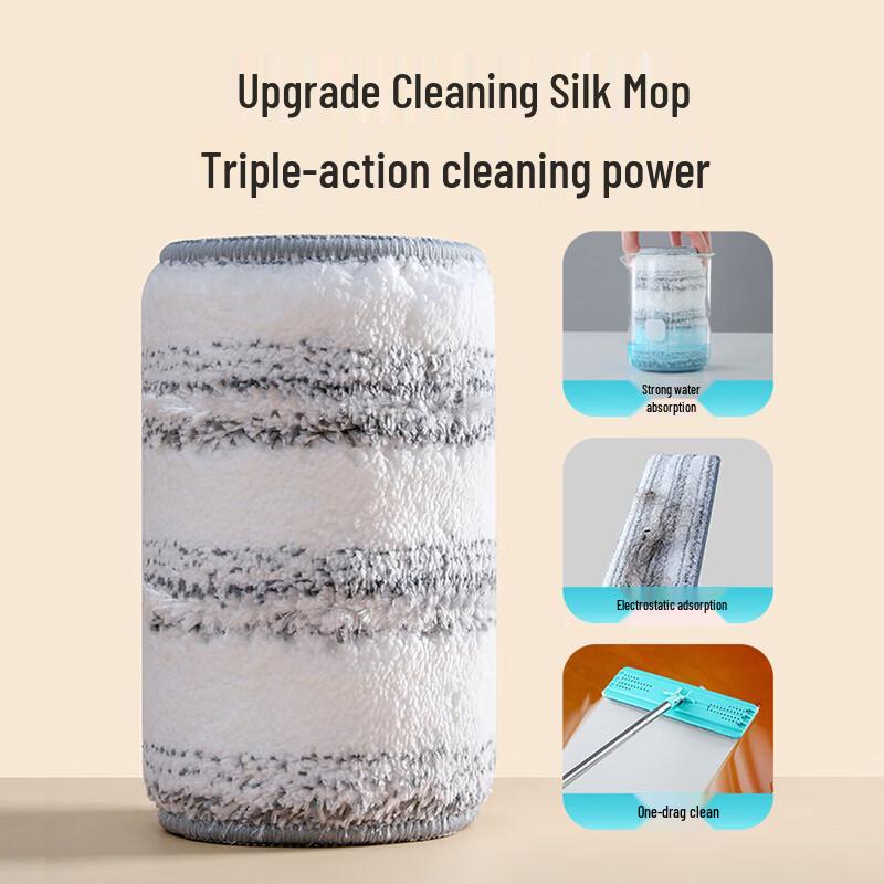 MARYYA Hands-Free Flat Mop with Bucket for Small Spaces