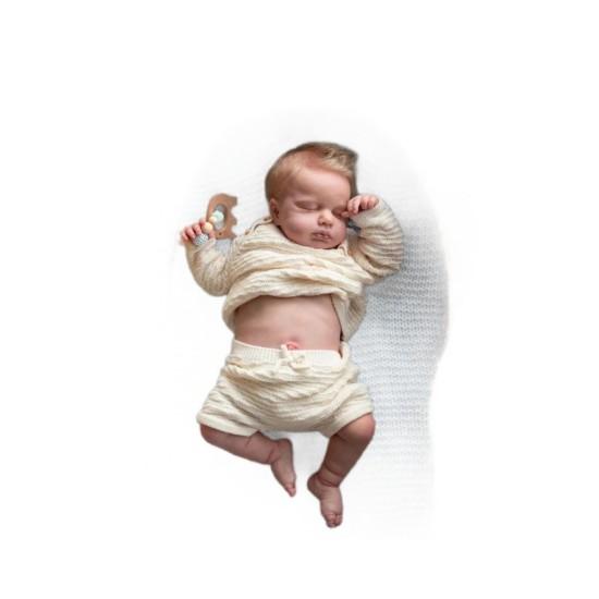 48cm Simulation Rebirth Doll Loulou Full Glue Children's Baby Toy Reborn Doll