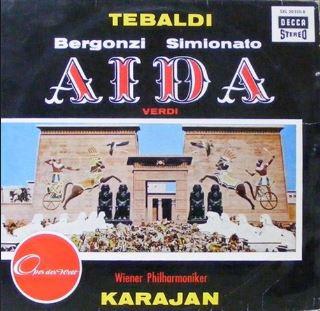 LP Record GIUSEPPE VERDI , RENATA TEBALDI , G - Aida Highlights SXL20510 Decca 1960 Germany Classical Used
