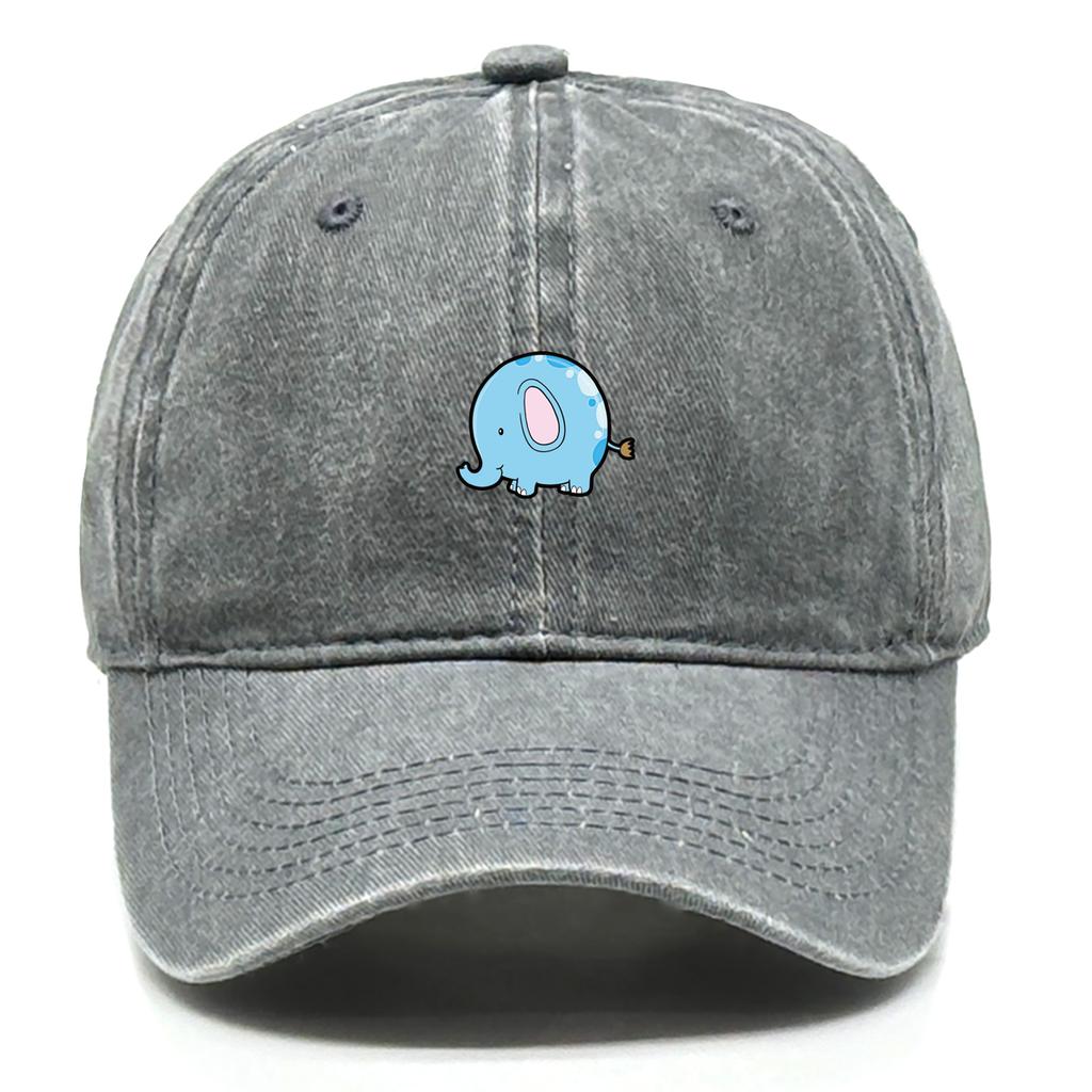 Cute Elephant Printed Baseball Cap Adjustable Casual Baseball Hat Simple Flat Cap With Sweatband For Women Unisex Golf Hiking