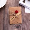 Special Paper Cards for Souvenirs 5Pcs DIY Dried Flower Greeting Cards, Handmade Note with Artificial Flowers, Jute Twine Atmospheric Photo Props Hang