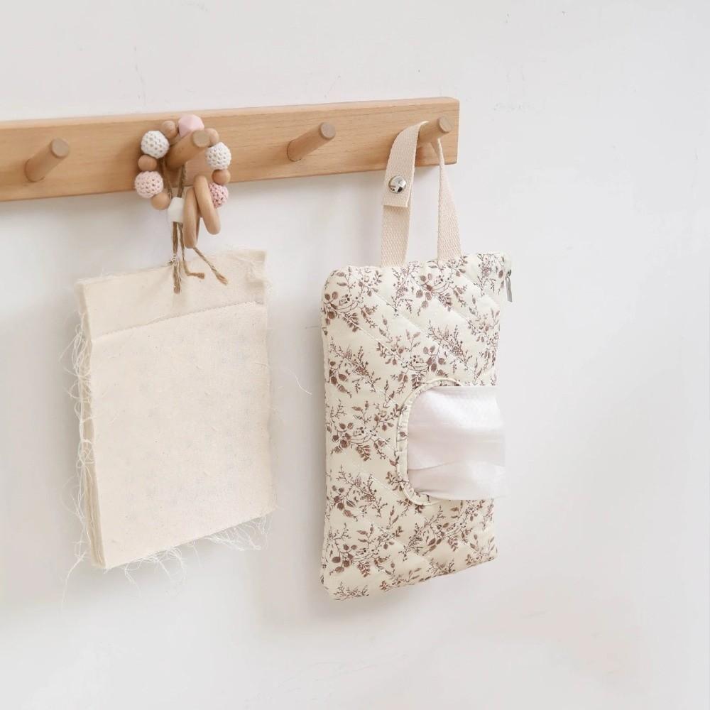 Portable Baby Wipes Dispenser Floral Design Hanging Napkin Case Home/Office Decoration