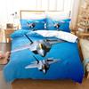 3D Fighter Bedding Set Aircraft Duvet Cover 2/3 Pieces Single/Double AU180 * 210 Boys' Room Luxury Home Textile Birthday Gift