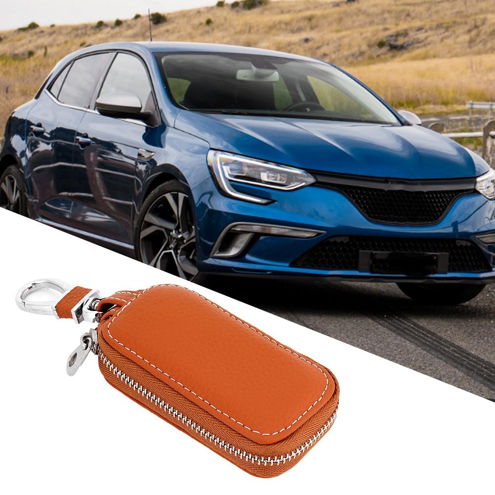 Universal PU Leather Car Remote Key Fob Bag Smart Key Holder Case (Brown)