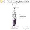 Dragon Crystals Necklace Stone Quartz Necklaces Natural Crystal Pendant Hexagonal Pendant Amethysts Jewelry for Women Men E853