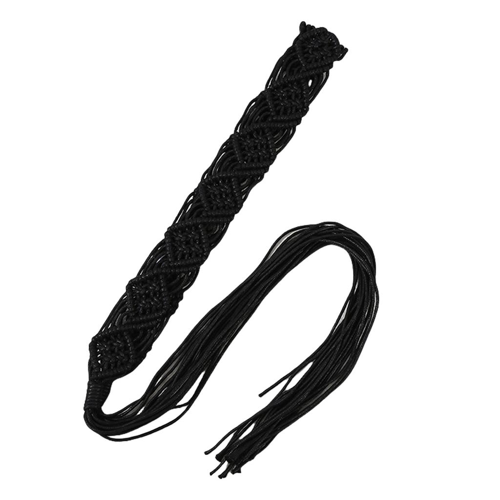 Women Decorative Wax Rope Belt Bohemian Fringed Belt Girl Dress Accessories Ethnic Waiststrap Female Waist Ornament