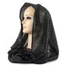 Solid Color Sequin Hooded Headscarf Breathable Soft Sequin Head Wraps Fashion Hijab  Spring Summer