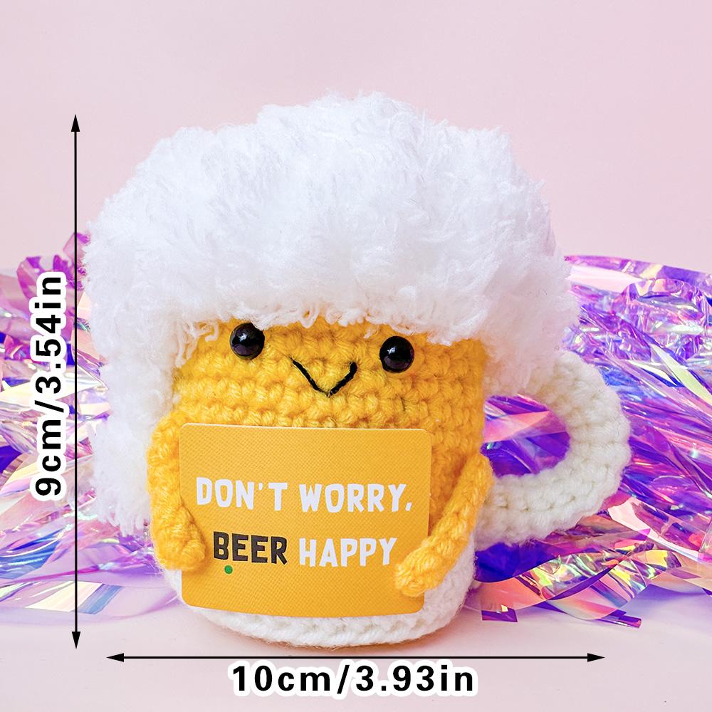 Positive Energy Potato Pocket Hug Handmade Animalcrochet Mini Doll Funny Wool Gift For Friends Or Lover Emotional Support Plant