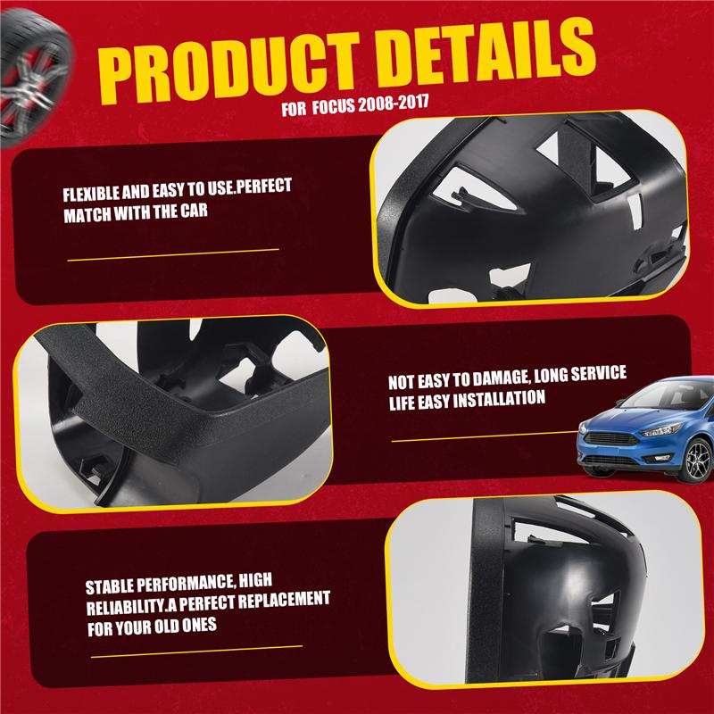 Rear View Mirror Cover Frame Mirror Shell Base Exterior Accessories For Ford Focus 2008-2017-M53K
