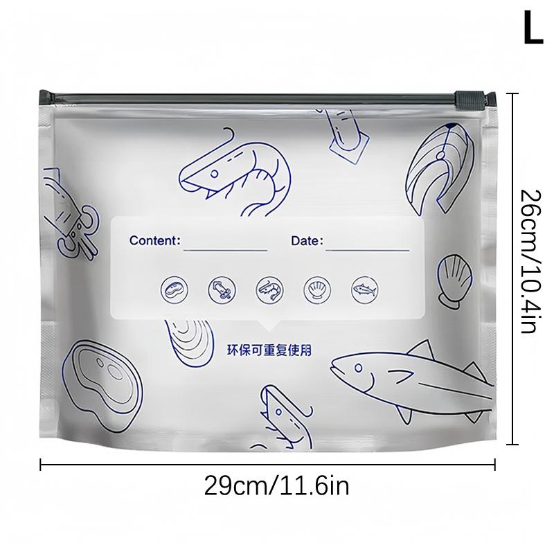 

10 шт. Пакеты из алюминиевой фольги для сохранения свежести, самозаклеивающиеся, многоразовые упаковочные пакеты, светонепроницаемые, утолщенные пакеты для хранения продуктов, пакеты для хранения фруктов L