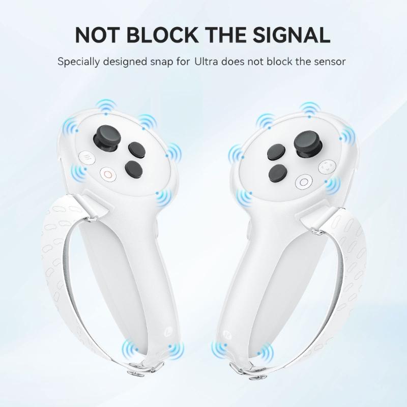 1 Pair Controller Cover Grip Protective Case with Finger Strap for 4 Ultra Gaming Handle Enjoy Secure Grip