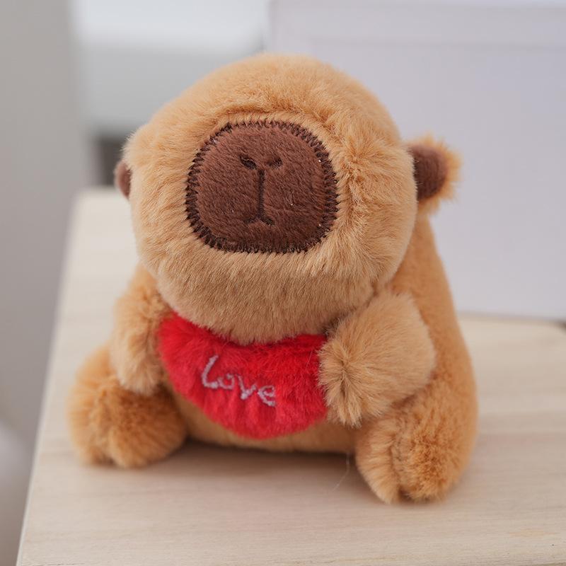 

Милый мягкий брелок-капибара, плюшевая подвеска, красочная пушистая игрушка для всех возрастов красный