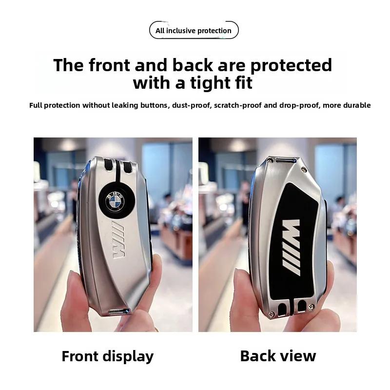 Car Remote Key Case Cover Shell Fob For BMW X1 U11 G70 7 Series 320i X3 X5 X7 i7 G07 LCI iX G09 XM U06 G81 M3 2023 2024 ussh51