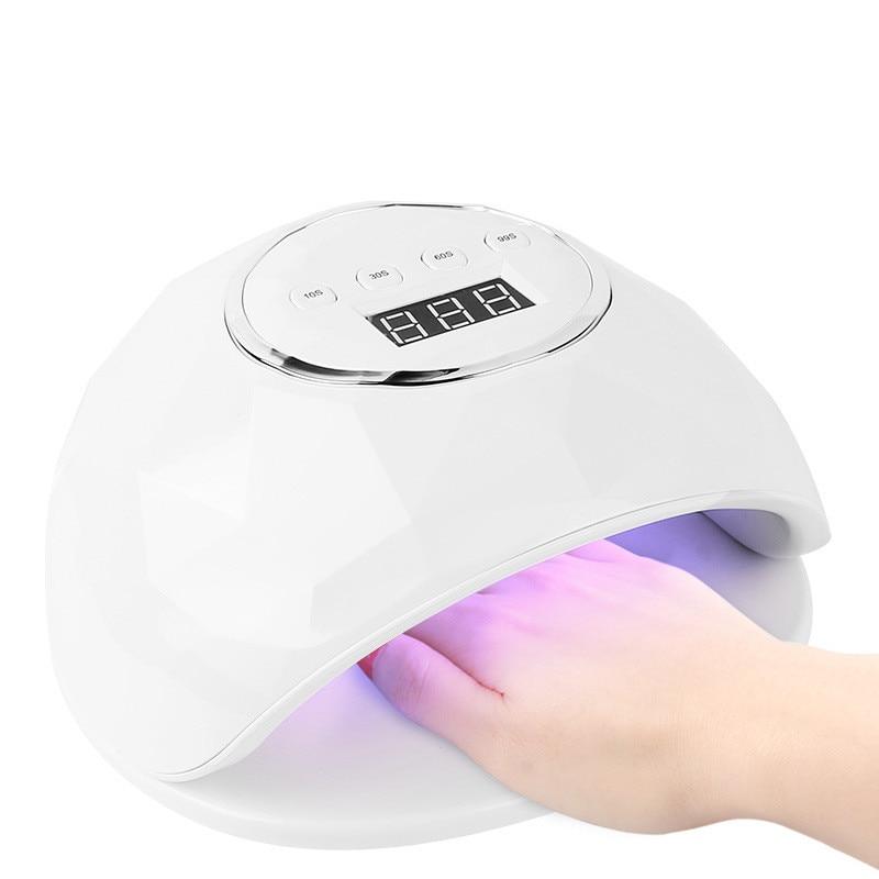 54W LED UV Nail Lamp for Manicure, Smart Sensor Timer, Large Display Screen, Sun X White, OEM, White