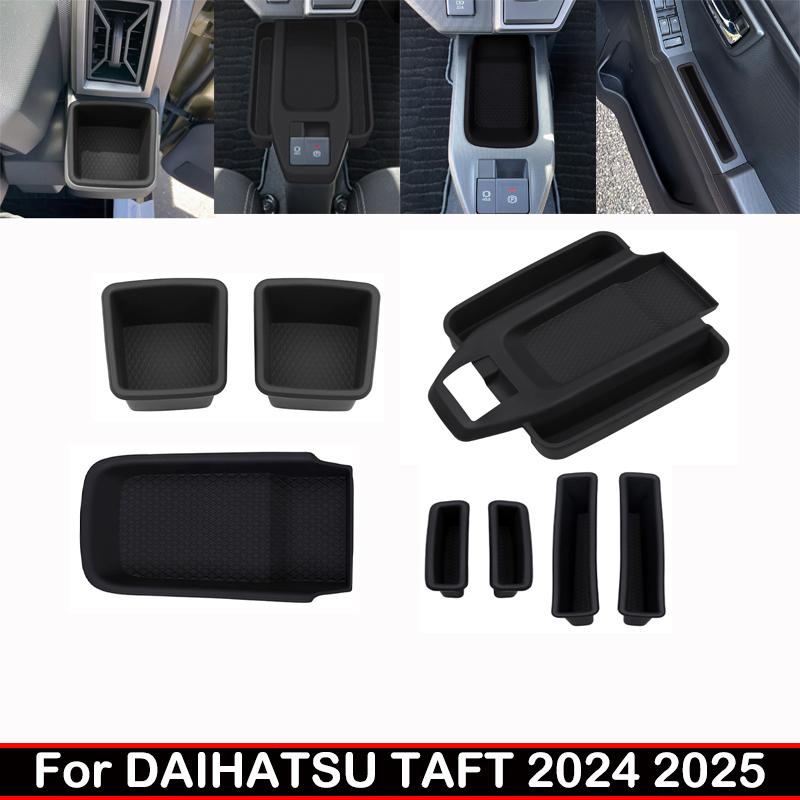 For DAIHATSU TAFT 2024 2025 silicone central control water cup pad 4-door Front cup storage box pocket cover inner Accessories