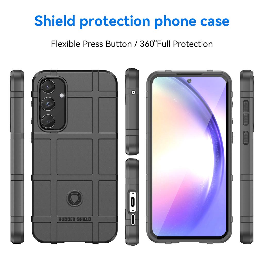 For Samsung Galaxy A55 5G Case Anti-Scratch Square Grid TPU Shell Phone Cover