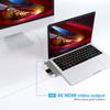 Hub USB C com Adaptador HDMI 4K Thunderbolt 3 USB 3.0 Leitor de Cartão TF SD e Carregamento PD para MacBook Air 13 15 Pro 14 M4 M3 M2 M1