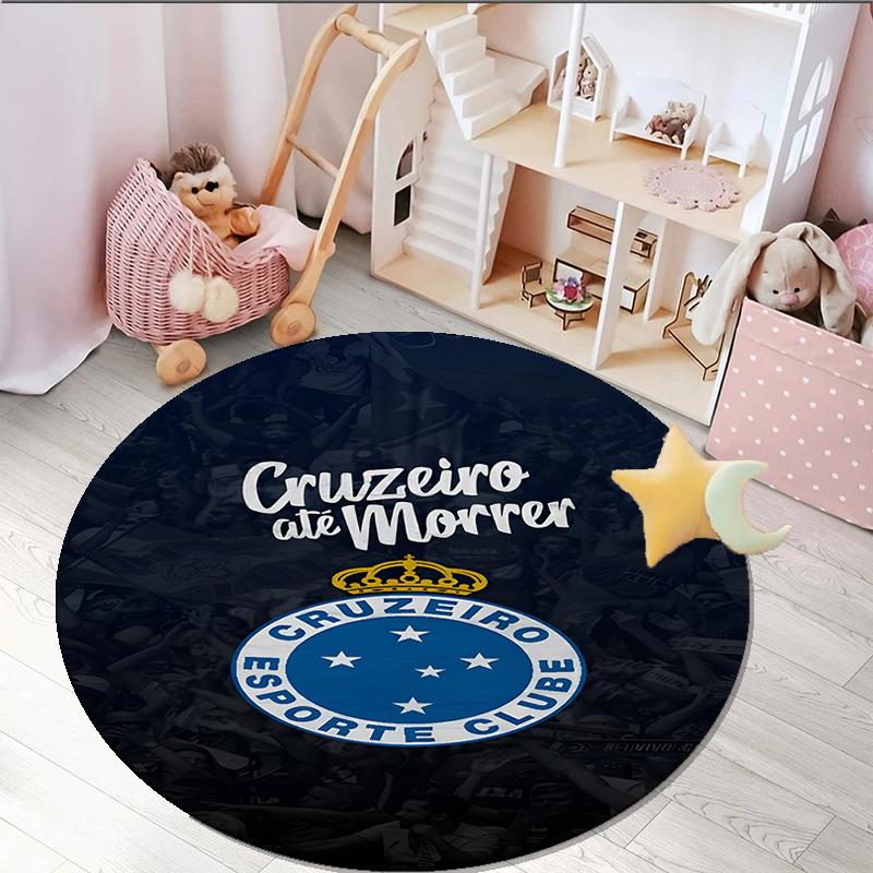 1PC round rug Fc Stars Shine Printed Round Area Rug ,Rug For Home Office, Round Chair Rug, Decorative Carpet Fan gifts Christmas gift