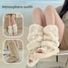 Japanese Style Lolita Boots Cover Plush Long Tube Sock Fashion Furry Leg Warmers  Spicy Girls