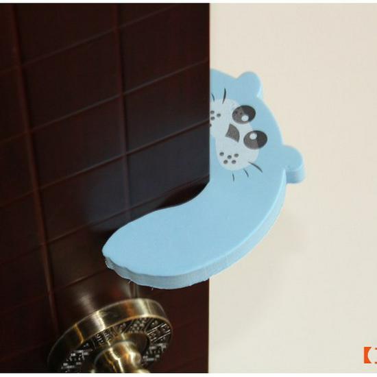 11-Color Cartoon Safety Door Stopper for Kids - Thick EVA Door Clip