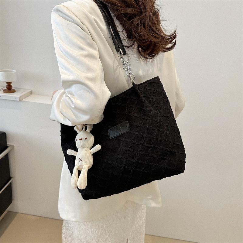 Large Capacity Spring Fashion Simple Single-shoulder Underarm Bag New Simple Solid Color Fashionable Large Capacity Tote Bag