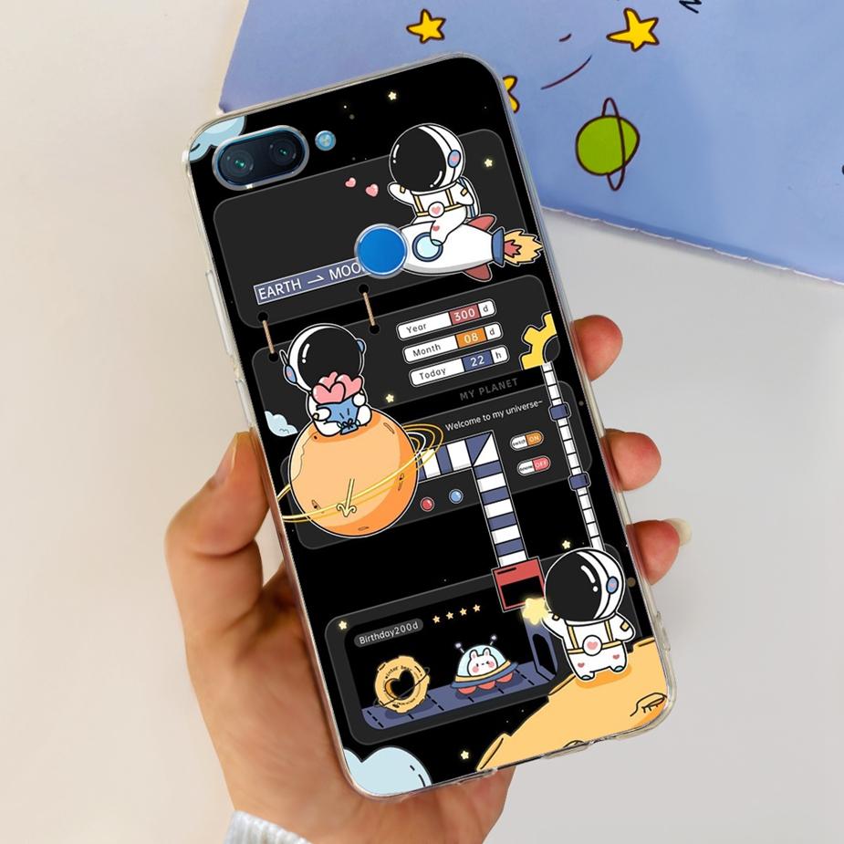 For Xiaomi Mi 8 Lite Case Cute Painted Cover Clear Silicone Phone Case For Xiaomi Mi 8 Lite 8Lite Back Cover 6.26'' Fundas Coque