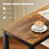Rectangular Bar Table, Wood Effect Pub Coffee Table for Small Space, Breakfast Dining, Kitchen, Industrial, Rustic Brown