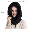 Winter Fur Cap Mask Set Hooded For Women Knitted Cashmere Neck Warm Russia Outdoor Ski Windproof Hat Thick Plush Fluffy Beanies