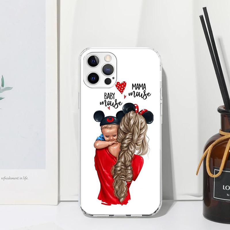 

Baby Mom Girls Phone Case For Iphone 17 Air 16 15 Plus 16E 14 Pro Max 13 Mini 12 11 7 8 SE Fundas Soft Back Cover 17 Air 16 15 P iPhone 16 Pro Max