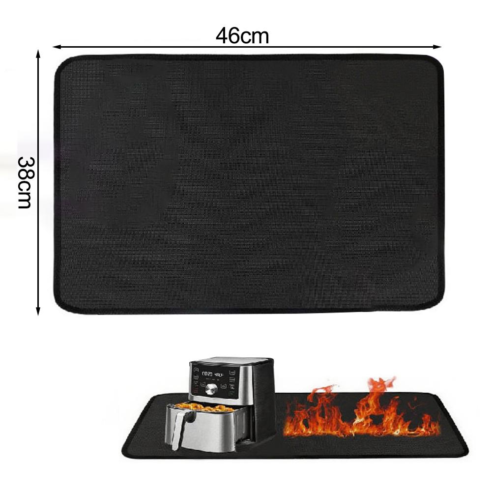 Double Sided Heat Resistant Silicone Mat with Fiberglass Layer Protecting Decks and Lawns from Heat Exposure and Oil Spills
