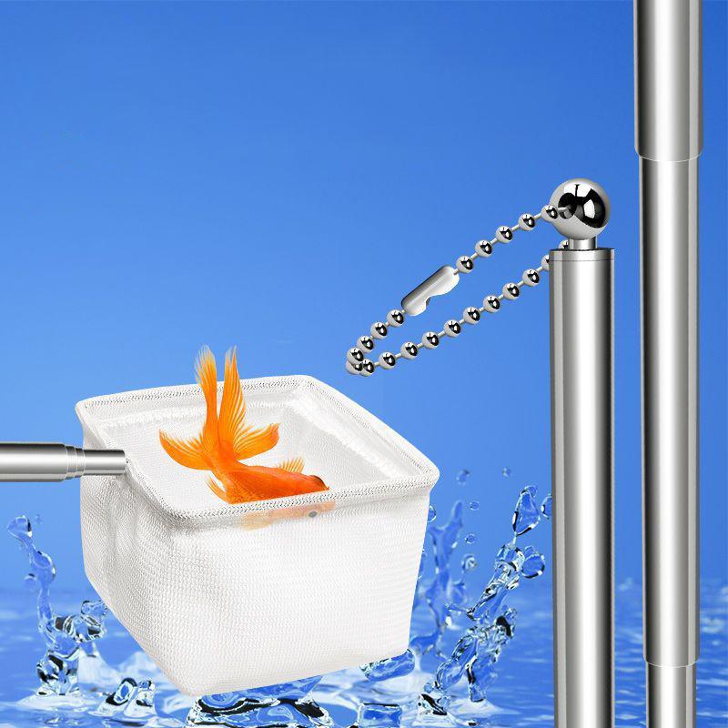 Aquarium Fish Fishing Net Stainless Steel Retractable Small Shrimp Fishing Nets Fish Accessories For Fish Tank Cleaner Tool